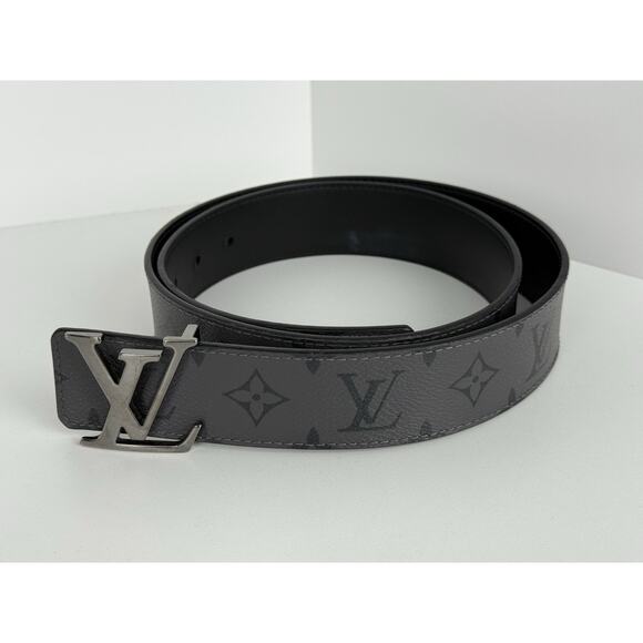 Louis Vuitton Reversible Black/Grey Leather Belt 95/38 M0285 - Picture 1 of 7